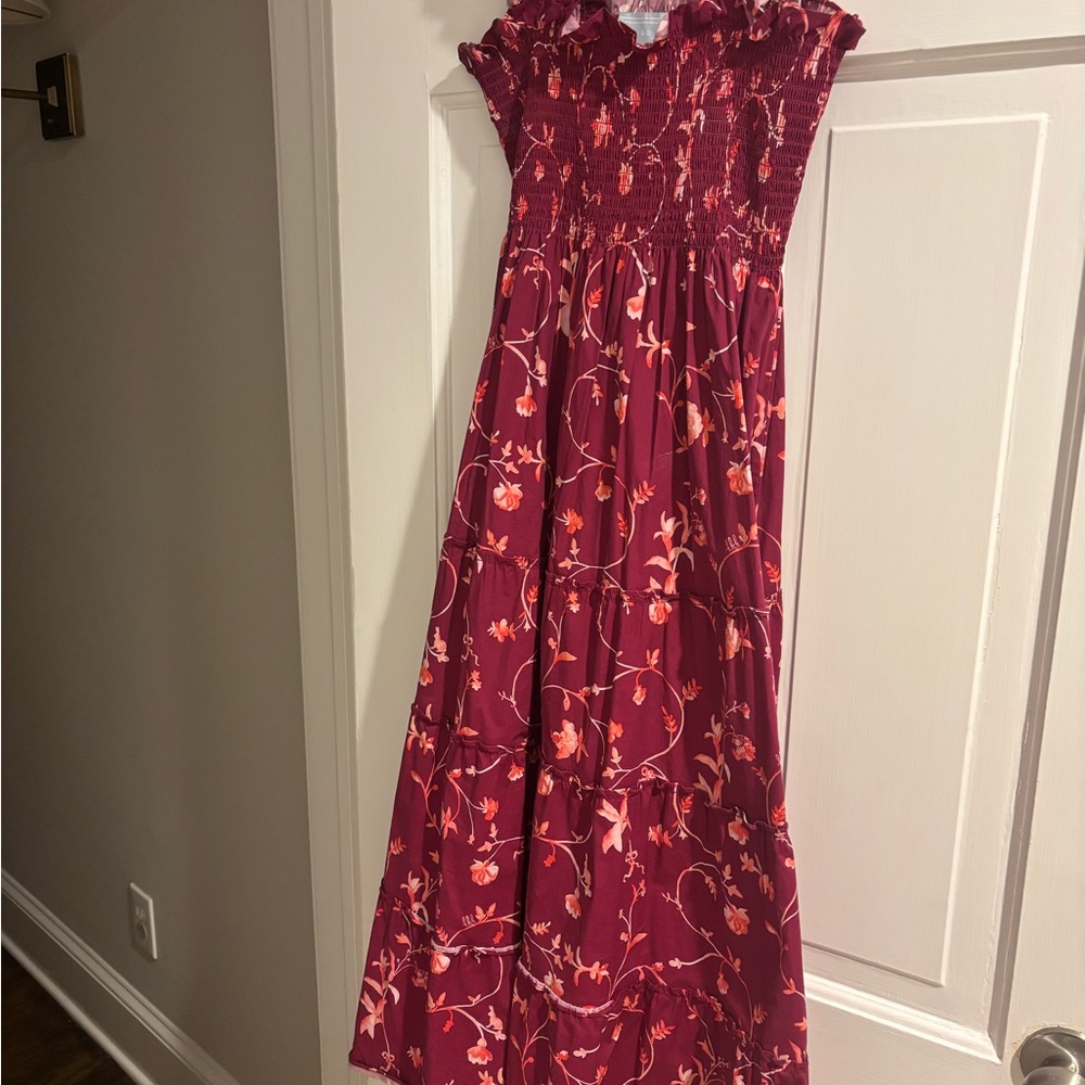 Hill House Red Floral Dress